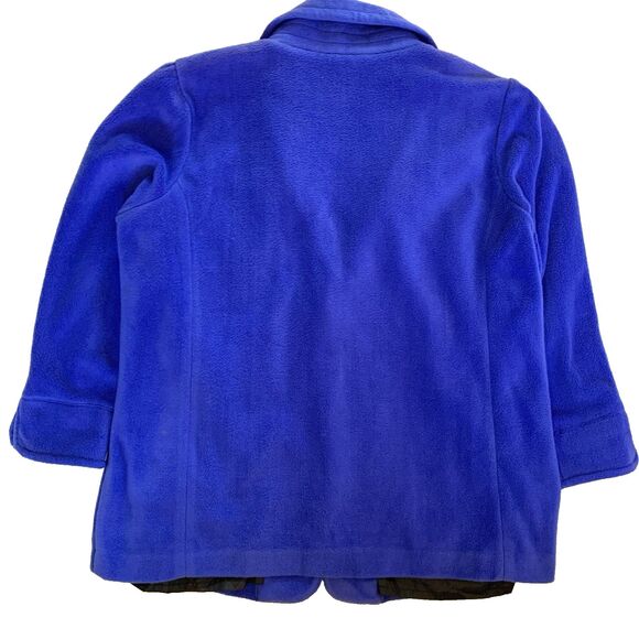 VTG Bob Mackie Blue Wearable Art with Embroidered Design Fleece Jacket Size 2X - Picture 5 of 11